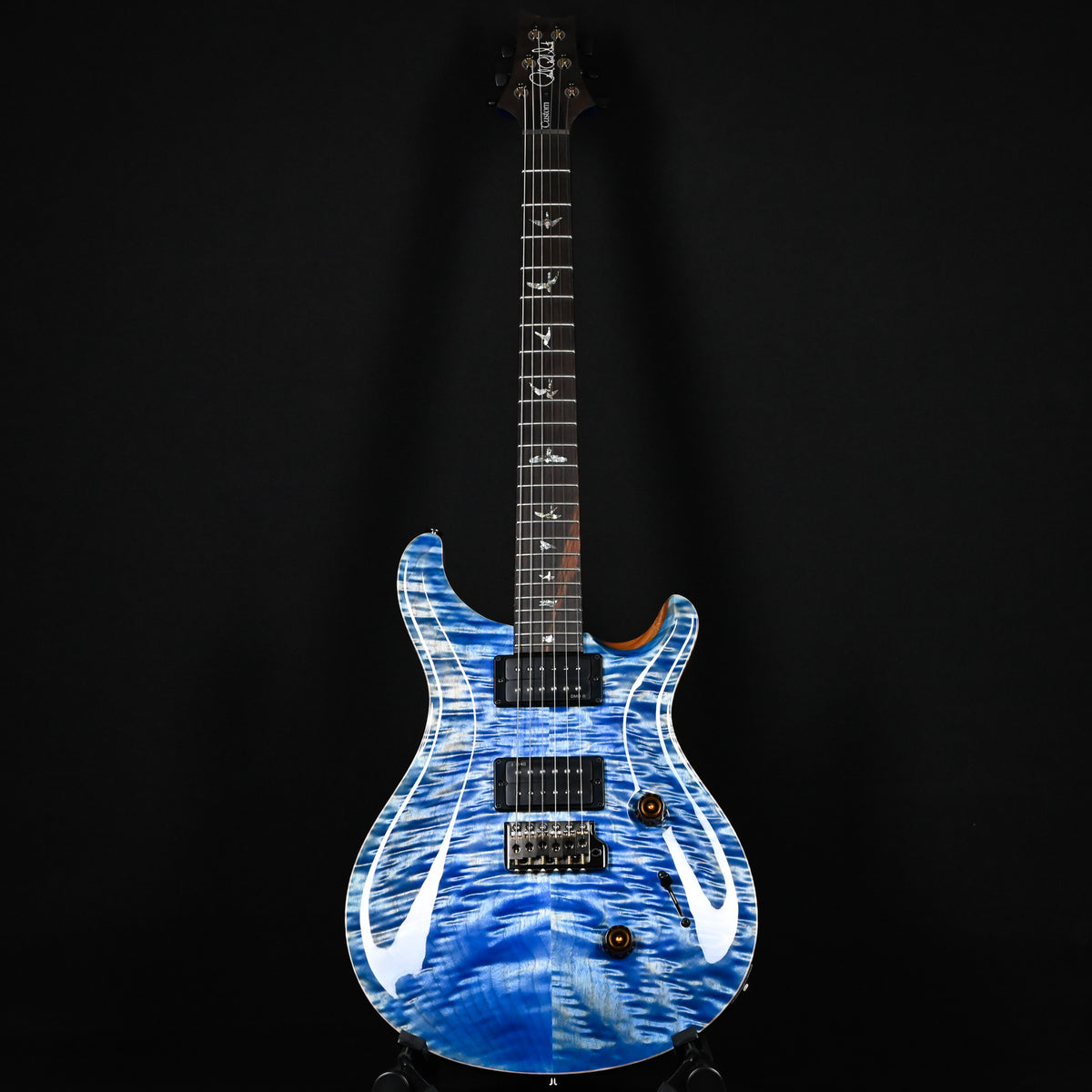 PRS Custom 24 Wood Library w/ Brazilian Rosewood, & DMO Pickups- Faded Blue Jean (Natural Back) 2026 (0434659)