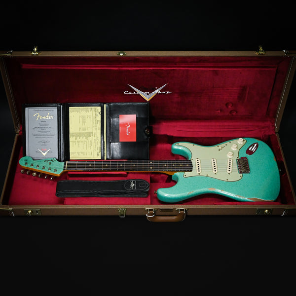 Fender Custom Shop Limited Edition 1960 Stratocaster Relic- Aged Sea Foam Green Sparkle 2025 (CZ585318)