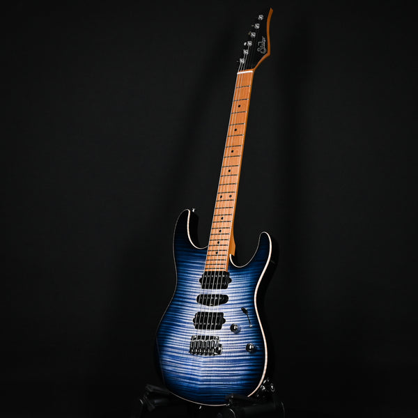 Suhr Modern Plus Electric Guitar - Faded Trans Whale Blue Burst (74388)