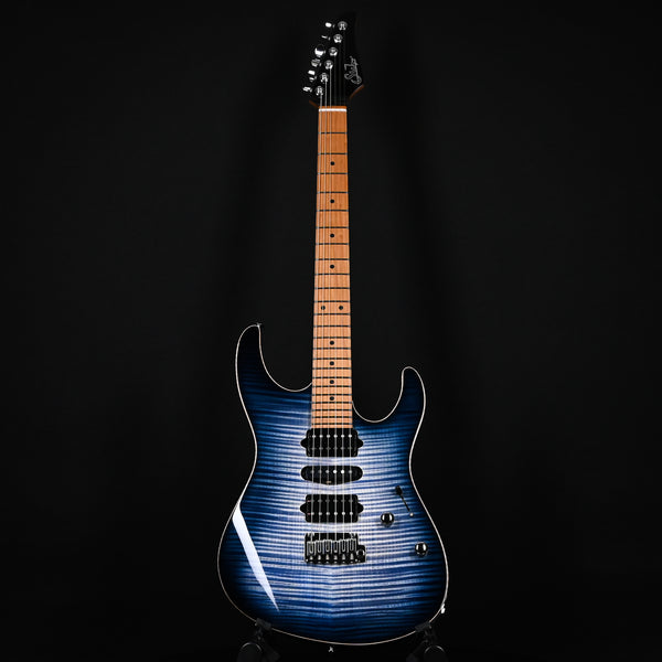 Suhr Modern Plus Electric Guitar - Faded Trans Whale Blue Burst (74388)