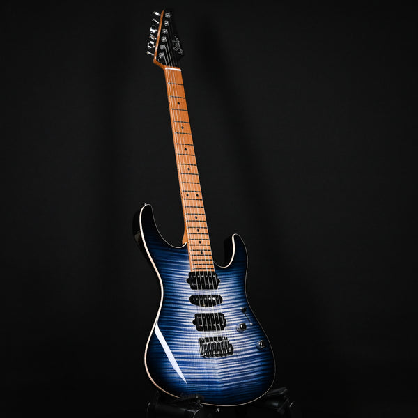 Suhr Modern Plus Electric Guitar - Faded Trans Whale Blue Burst (74388)