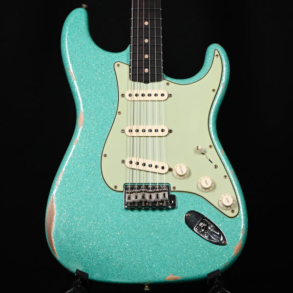 Fender Custom Shop Limited Edition 1960 Stratocaster Relic- Aged Sea Foam Green Sparkle 2025 (CZ585318)