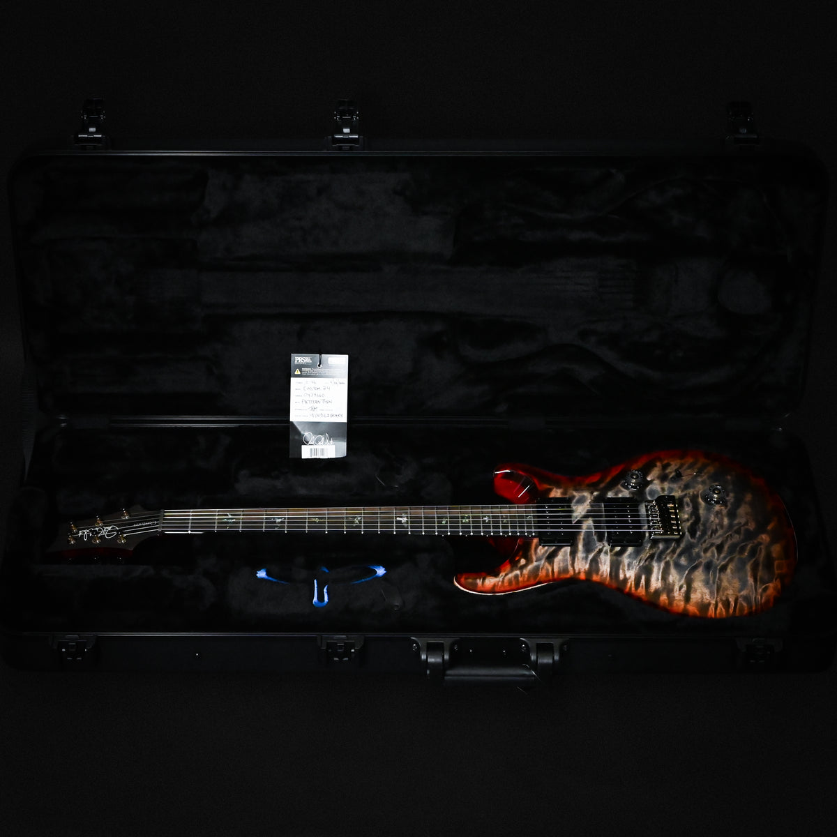 PRS Custom 24 Wood Library w/ 1-Piece Quilt 10-Top, Brazilian Rosewood, & DMO Pickups- Charcoal Cherry Burst 2026 (0434660)