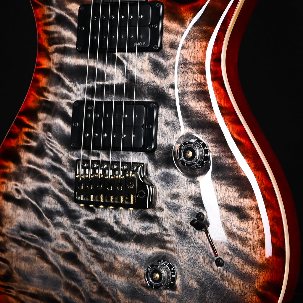 PRS Custom 24 Wood Library w/ 1-Piece Quilt 10-Top, Brazilian Rosewood, & DMO Pickups- Charcoal Cherry Burst 2026 (0434660)