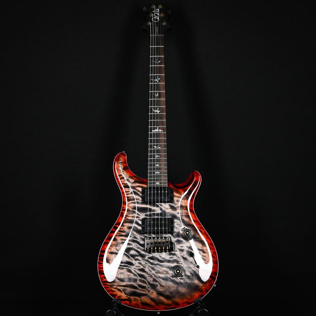 PRS Custom 24 Wood Library w/ 1-Piece Quilt 10-Top, Brazilian Rosewood, & DMO Pickups- Charcoal Cherry Burst 2026 (0434660)