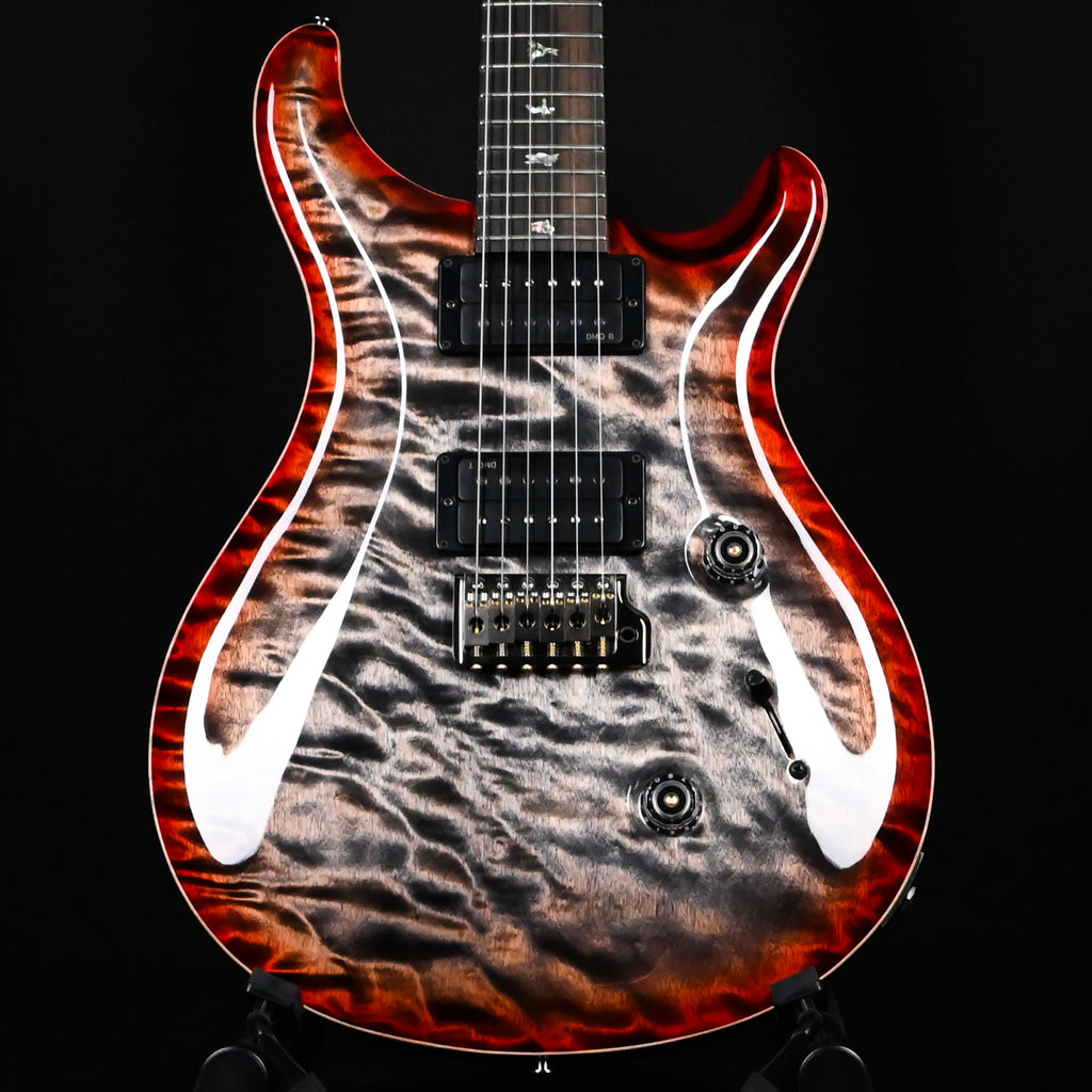 PRS Custom 24 Wood Library w/ 1-Piece Quilt 10-Top, Brazilian Rosewood, & DMO Pickups- Charcoal Cherry Burst 2026 (0434660)