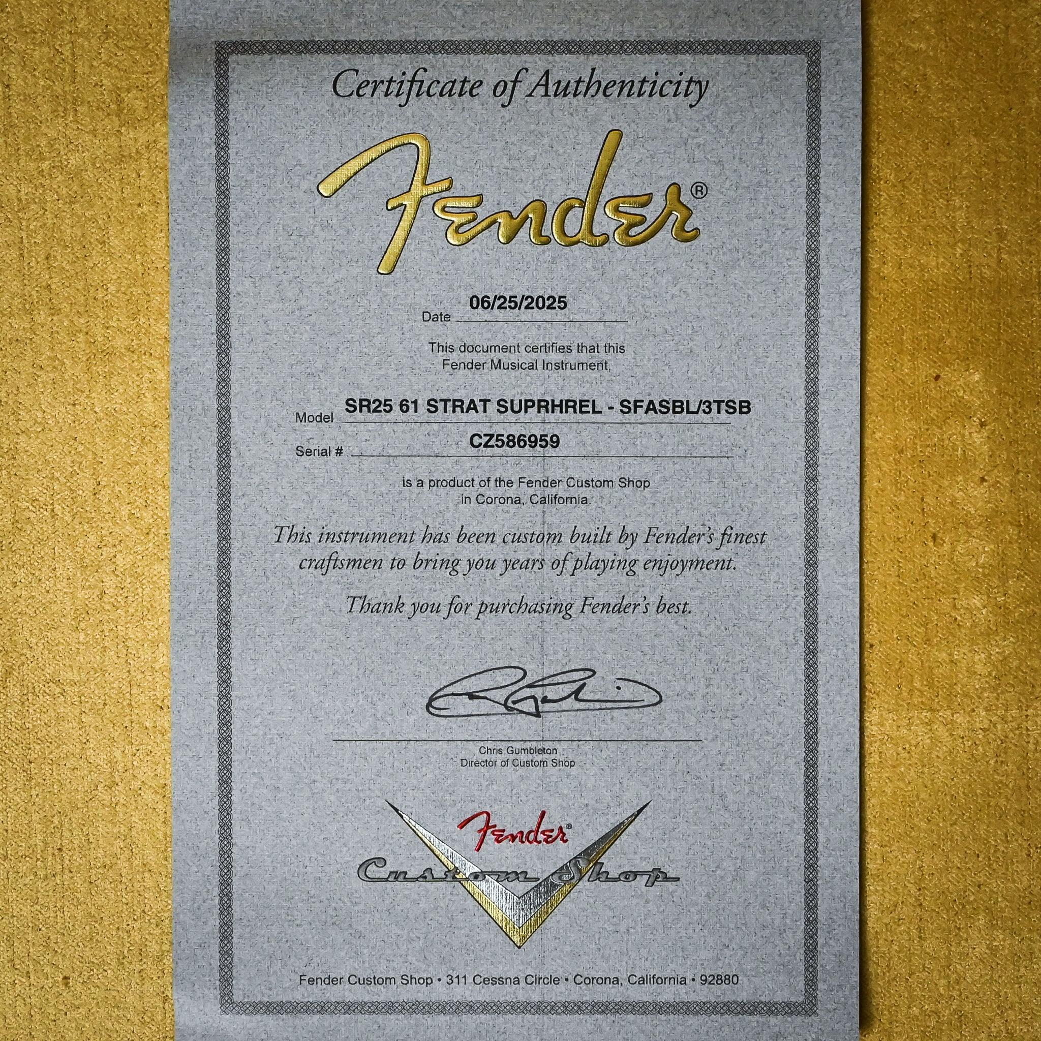 Fender Custom Shop '61 Stratocaster Super Heavy Relic- Super Faded Aged Sonic Blue / 3 Color Sunburst 2025 (CZ586959)