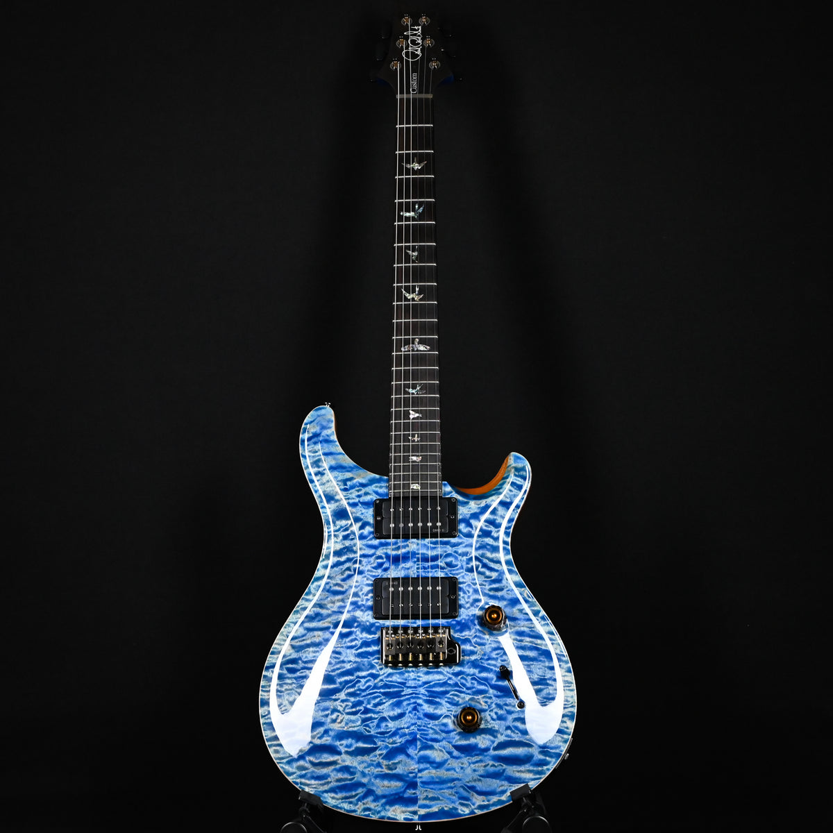 PRS Custom 24 Wood Library w/ Brazilian Rosewood, & DMO Pickups- Faded Blue Jean (Natural Back) 2026 (0434662)