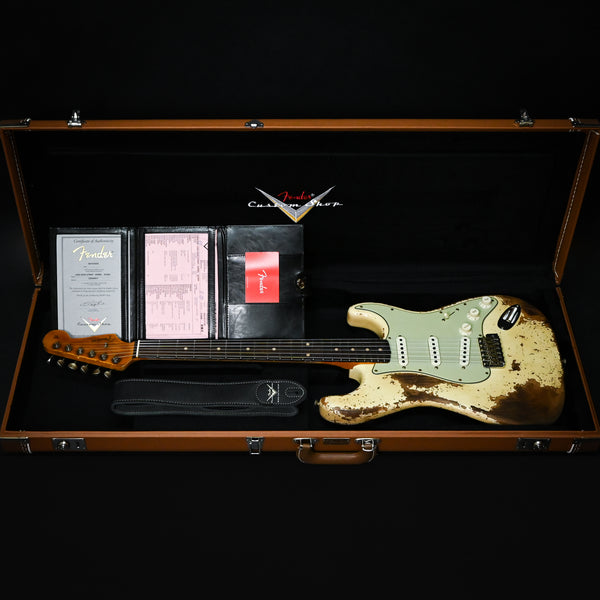 Fender Custom Shop Limited Edition 62/63 Stratocaster Super Heavy Relic- Aged Vintage White 2025 (CZ584874)