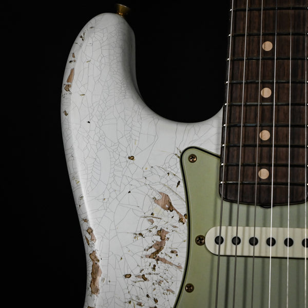 Fender Custom Shop '62 Stratocaster HSS w/ Painted Headcap, Heavy Relic- Olympic White 2026 (R148881)