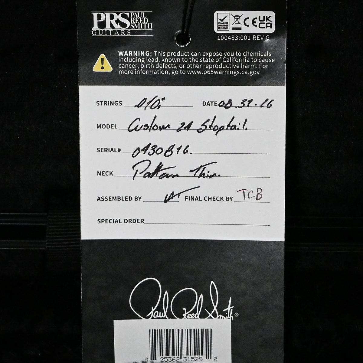 PRS Limited Edition Custom 24 Stoptail w/ 10 Top- Purple Mist (Stained Neck) 2026 (0430816)