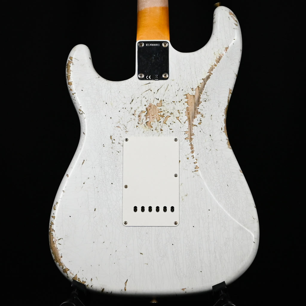 Fender Custom Shop '62 Stratocaster HSS w/ Painted Headcap, Heavy Relic- Olympic White 2026 (R148881)