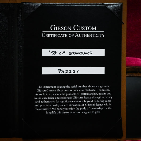 Gibson Custom 1959 Les Paul Standard Reissue VOS- Iced Tea Burst 2025 (952221)