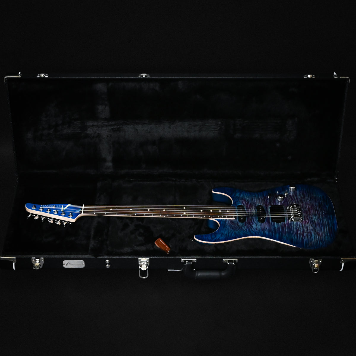 Tom Anderson Custom Drop Top Electric Guitar- Ultraviolet Blue w/ Blue Edge Burst & Binding 2026 (09-16-26A)