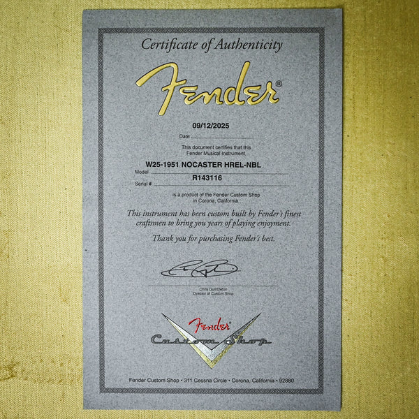 Fender Custom Shop 1951 Nocaster Heavy Relic- Nocaster Blonde 2025 (R143116)
