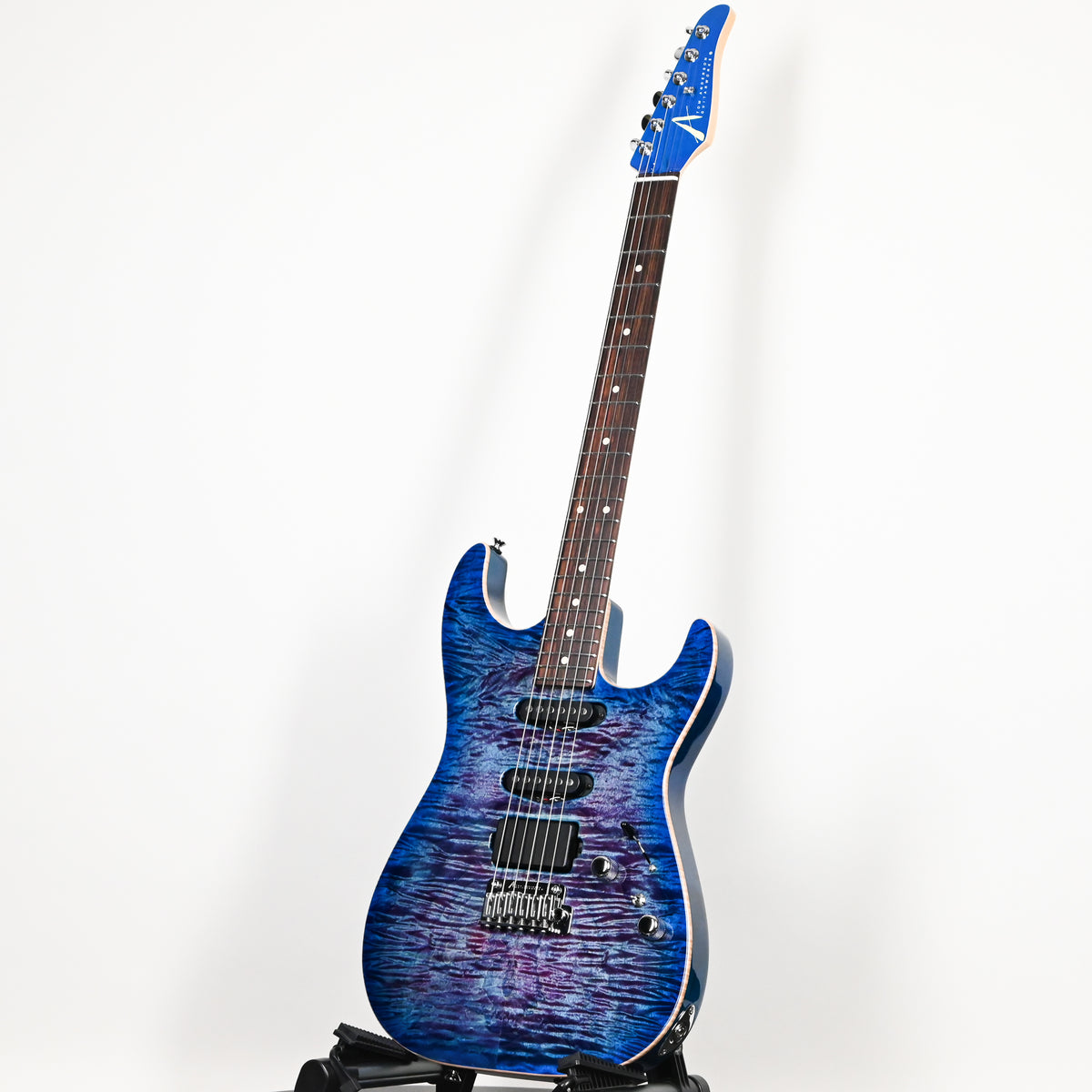 Tom Anderson Custom Drop Top Electric Guitar- Ultraviolet Blue w/ Blue Edge Burst & Binding 2026 (09-16-26A)