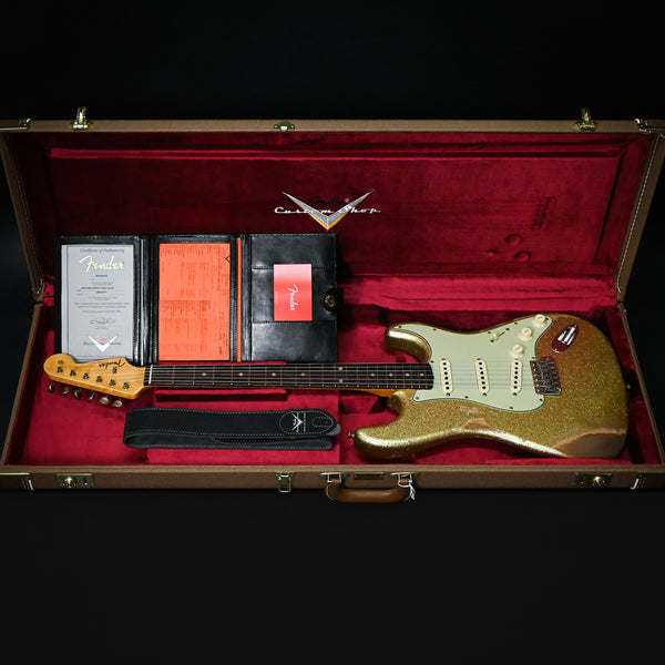 Fender Custom Shop Limited Edition 1962 Stratocaster Heavy Relic- Gold Sparkle 2025 (CZ585377)