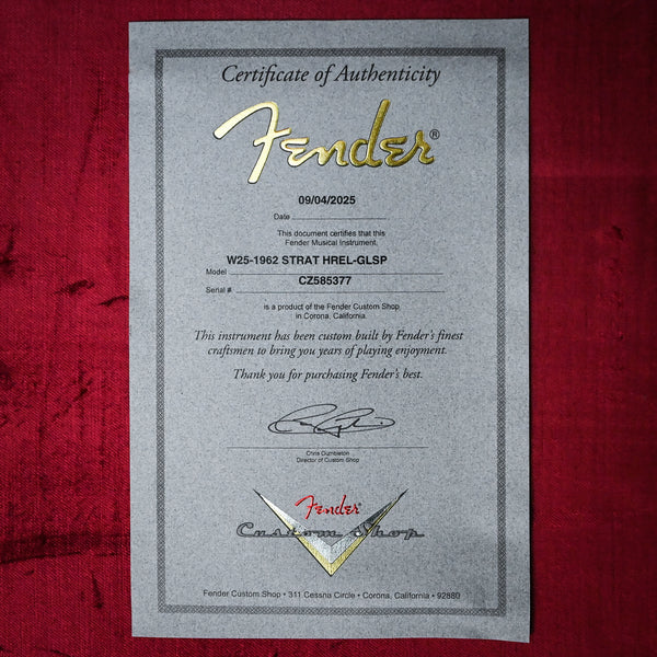 Fender Custom Shop Limited Edition 1962 Stratocaster Heavy Relic- Gold Sparkle 2025 (CZ585377)