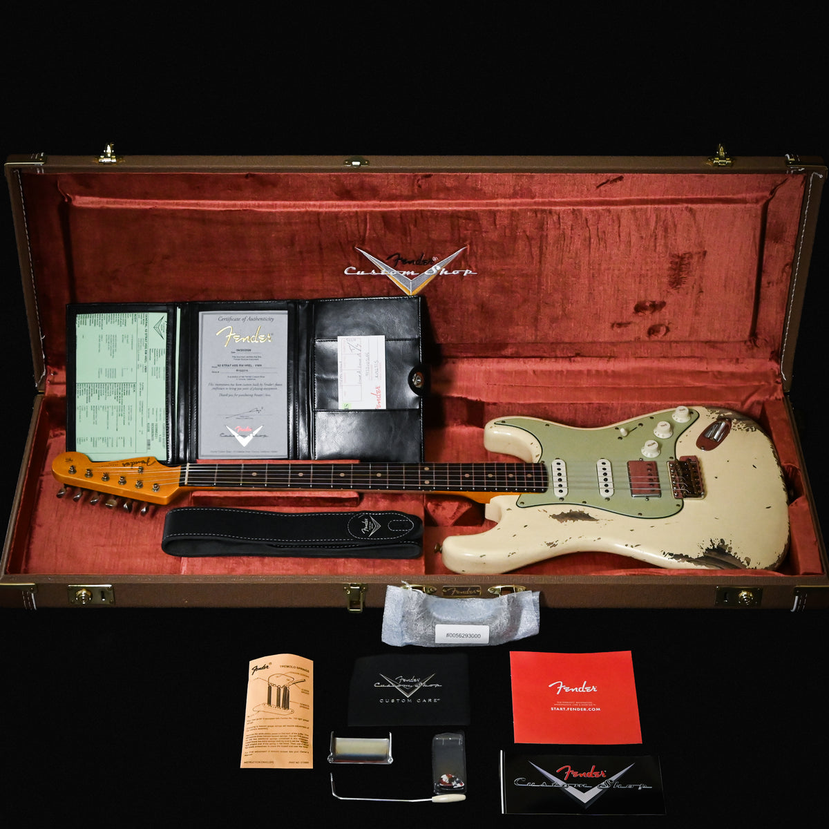 Fender Custom Shop '62 Stratocaster HSS w/ Ash Body, Heavy Relic- Vintage White 2026 (R152315)