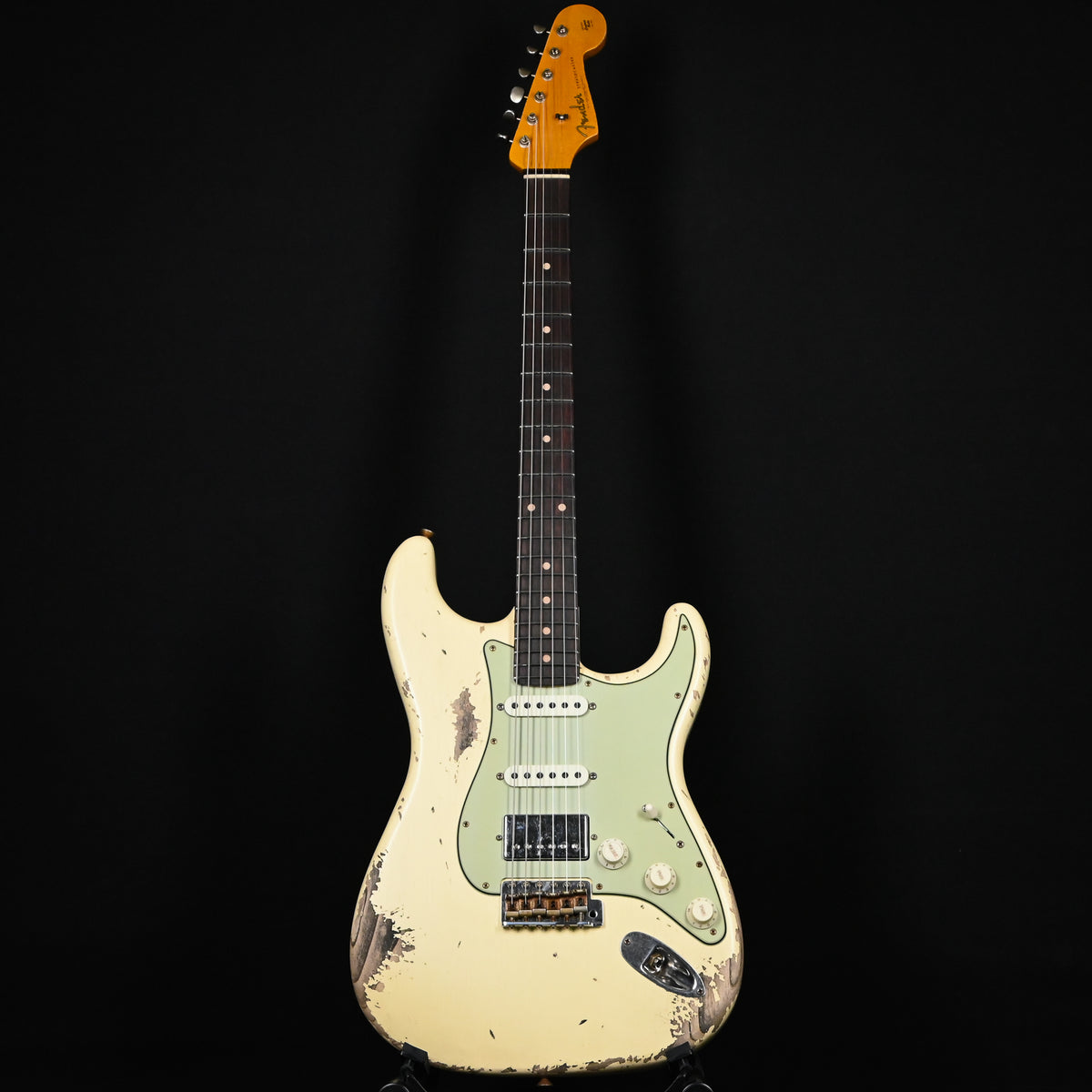Fender Custom Shop '62 Stratocaster HSS w/ Ash Body, Heavy Relic- Vintage White 2026 (R152315)