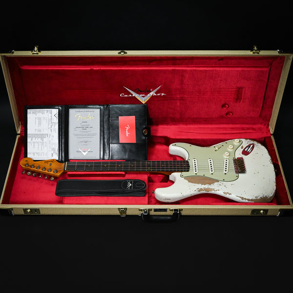 Fender Custom Shop Limited Edition 62/63 Stratocaster Super Heavy Relic- Aged Olympic White 2025 (CZ584820)
