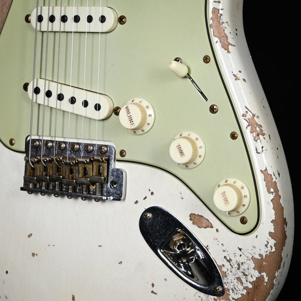 Fender Custom Shop Limited Edition 62/63 Stratocaster Super Heavy Relic- Aged Olympic White 2025 (CZ584820)