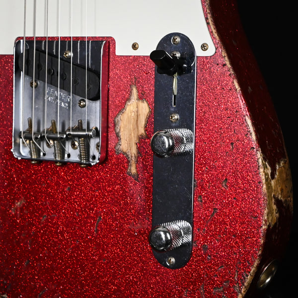 Fender Custom Shop Limited Edition 1957 Telecaster Super Heavy Relic- Aged Red Sparkle 2025 (CZ585369)