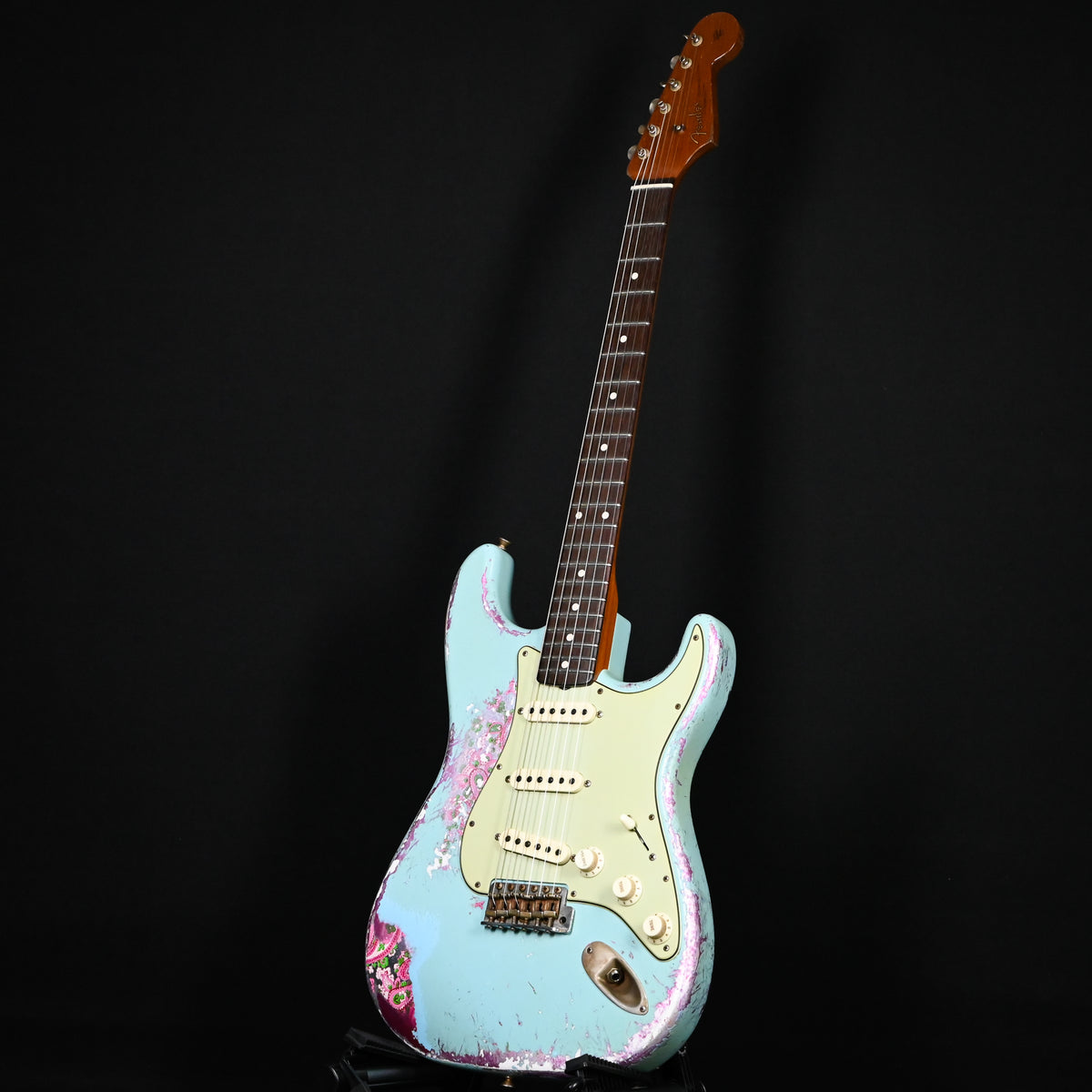 Fender Custom Shop Masterbuilt Dennis Galuszka '62 Stratocaster w/ Brazilian Rosewood Fingerboard, Super Heavy Relic- Daphne Blue/ Pink Paisley 2026 (R144301)