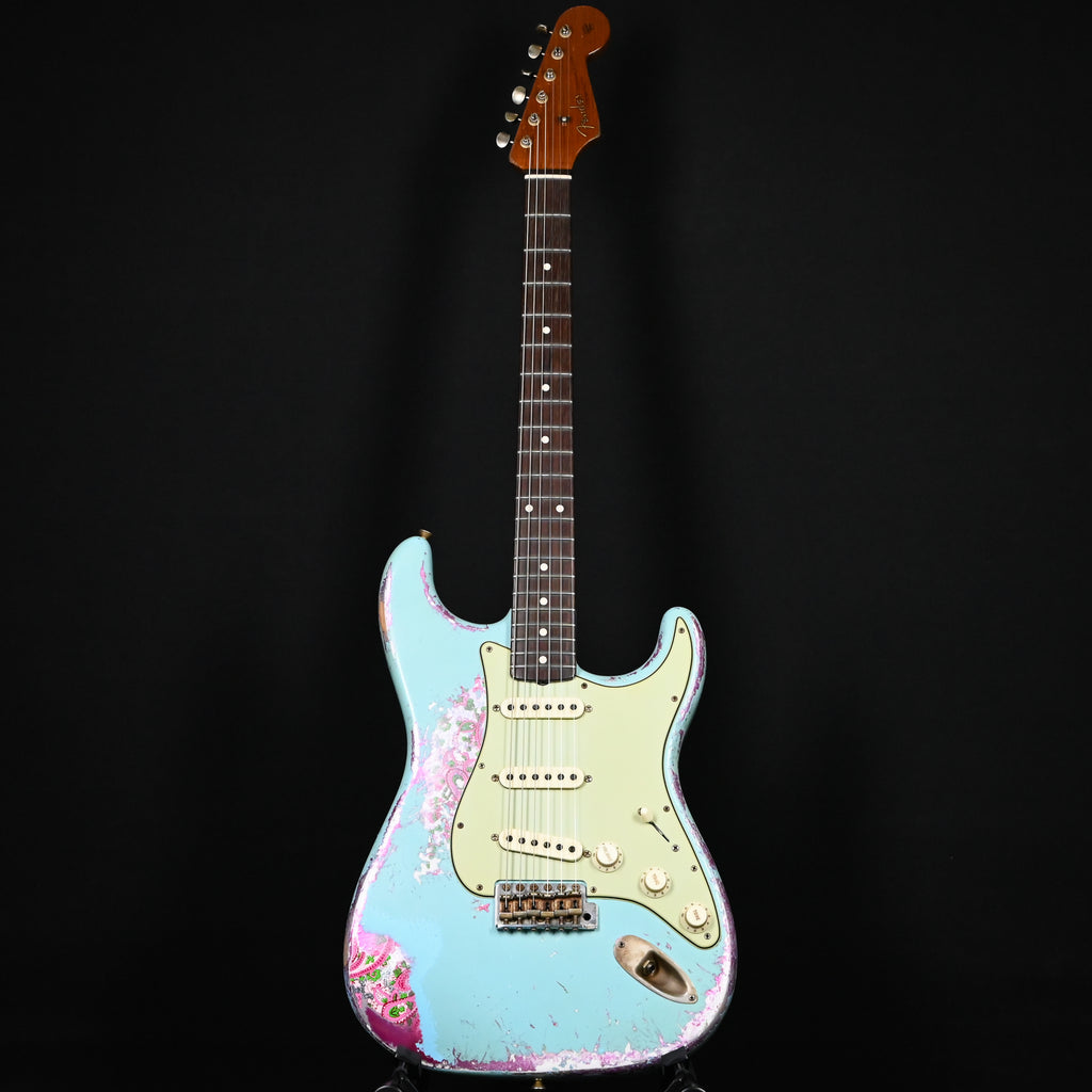 Fender Custom Shop Masterbuilt Dennis Galuszka '62 Stratocaster w/ Brazilian Rosewood Fingerboard, Super Heavy Relic- Daphne Blue/ Pink Paisley 2026 (R144301)