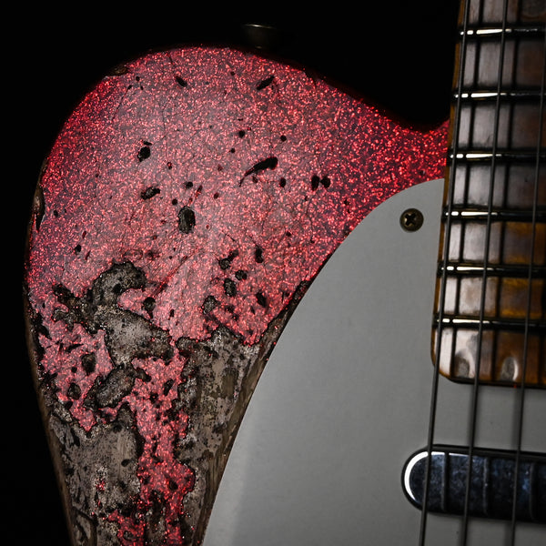 Fender Custom Shop Limited Edition 1957 Telecaster Super Heavy Relic- Aged Red Sparkle 2025 (CZ585369)