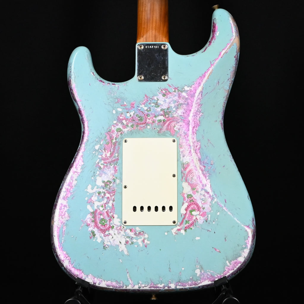 Fender Custom Shop Masterbuilt Dennis Galuszka '62 Stratocaster w/ Brazilian Rosewood Fingerboard, Super Heavy Relic- Daphne Blue/ Pink Paisley 2026 (R144301)