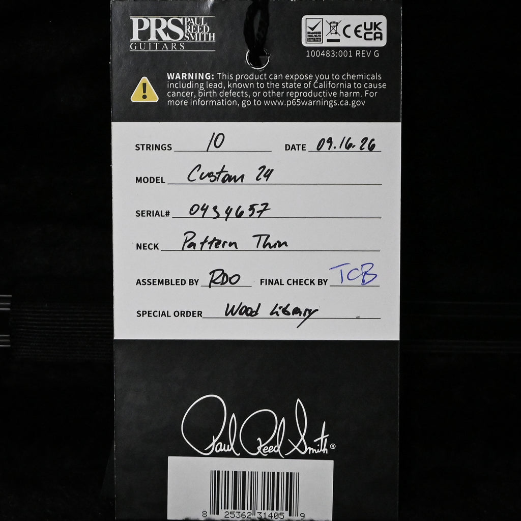 PRS Custom 24 Wood Library w/ Brazilian Rosewood, & DMO Pickups- Bonnie Pink 2026 (0434657)
