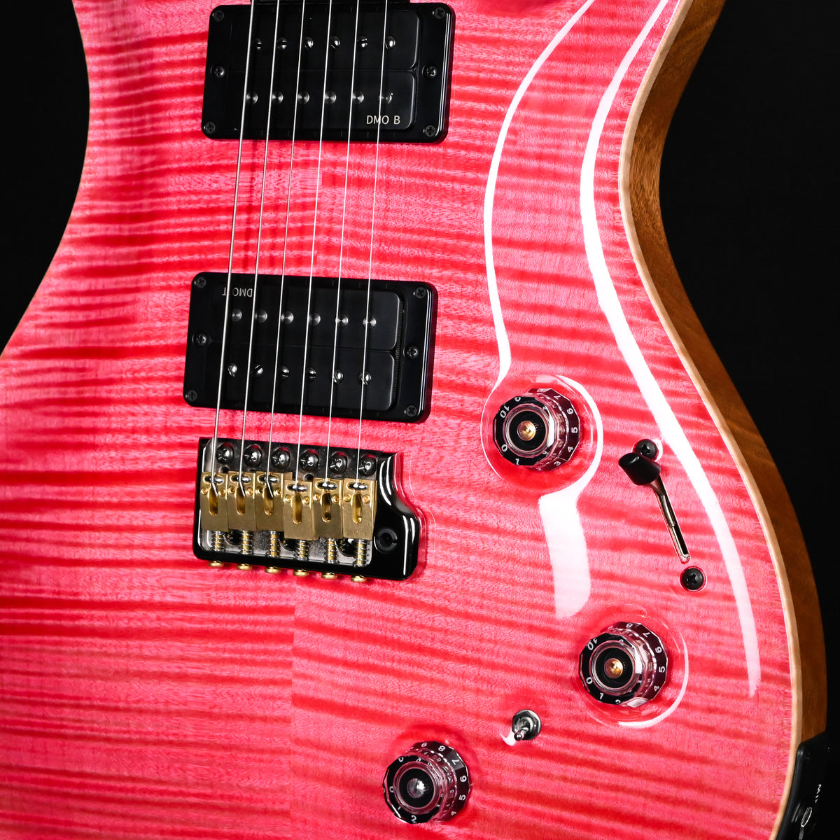 PRS Custom 24 Piezo Wood Library w/ 10-Top & Brazilian Rosewood- Bonnie Pink (Natural Back) 2026 (0434573)