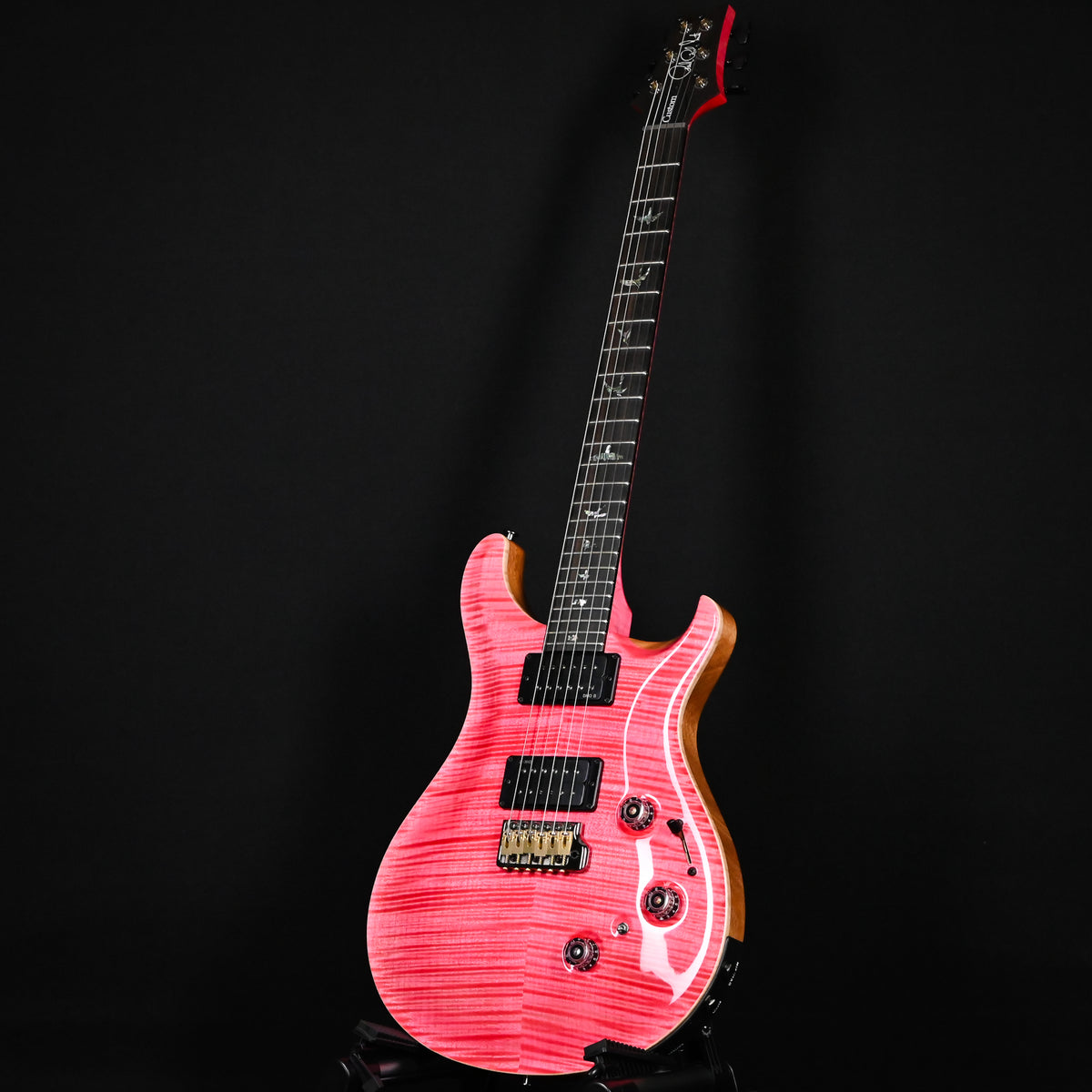 PRS Custom 24 Piezo Wood Library w/ 10-Top & Brazilian Rosewood- Bonnie Pink (Natural Back) 2026 (0434573)