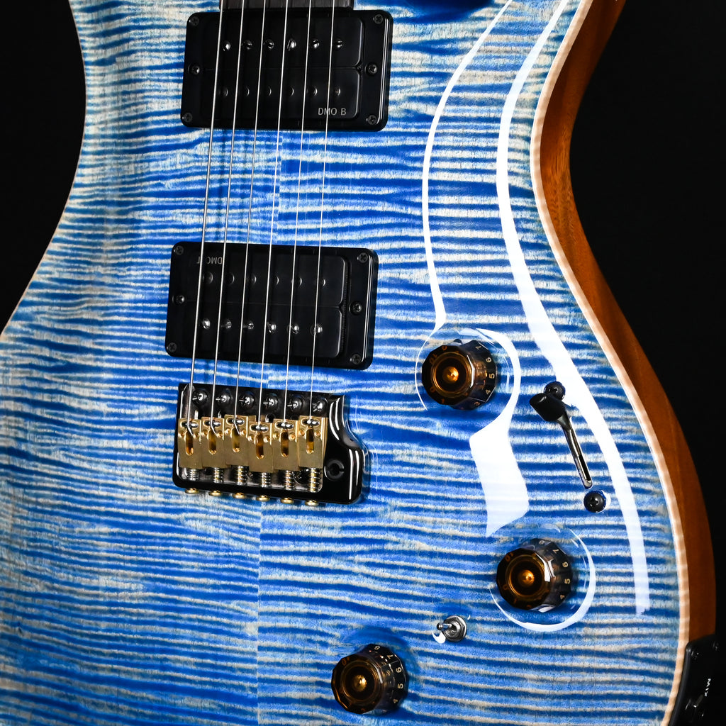 PRS Custom 24 Piezo Wood Library w/ 10-Top & Brazilian Rosewood- Faded Blue Jean (Natural Back) (0434568)
