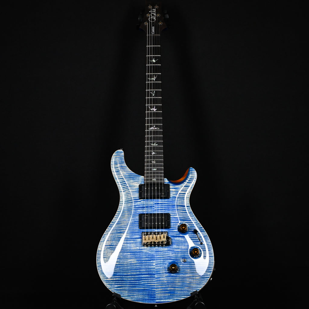 PRS Custom 24 Piezo Wood Library w/ 10-Top & Brazilian Rosewood- Faded Blue Jean (Natural Back) (0434568)
