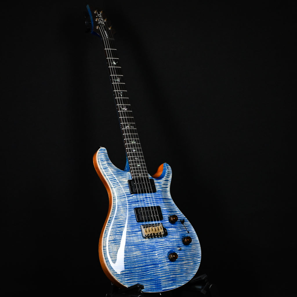 PRS Custom 24 Piezo Wood Library w/ 10-Top & Brazilian Rosewood- Faded Blue Jean (Natural Back) (0434568)