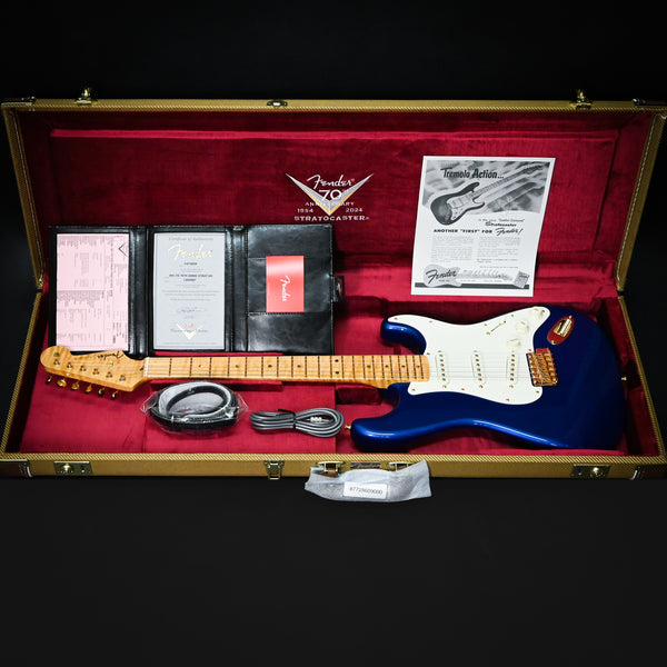 Fender Custom Shop Limited Edition 70th Anniversary Stratocaster w/ Gold Hardware NOS- Aged Bright Saphire Metallic 2025 (LXX0667)