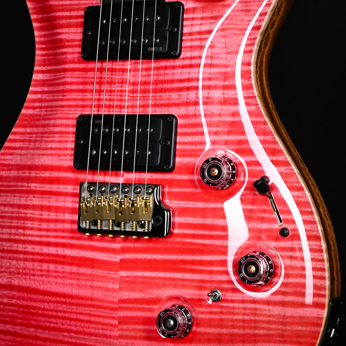 PRS Custom 24 Piezo Wood Library w/ 10-Top & Brazilian Rosewood- Bonnie Pink (Natural Back) 2026 (0434579)