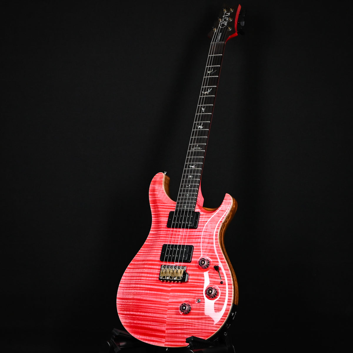 PRS Custom 24 Piezo Wood Library w/ 10-Top & Brazilian Rosewood- Bonnie Pink (Natural Back) 2026 (0434579)