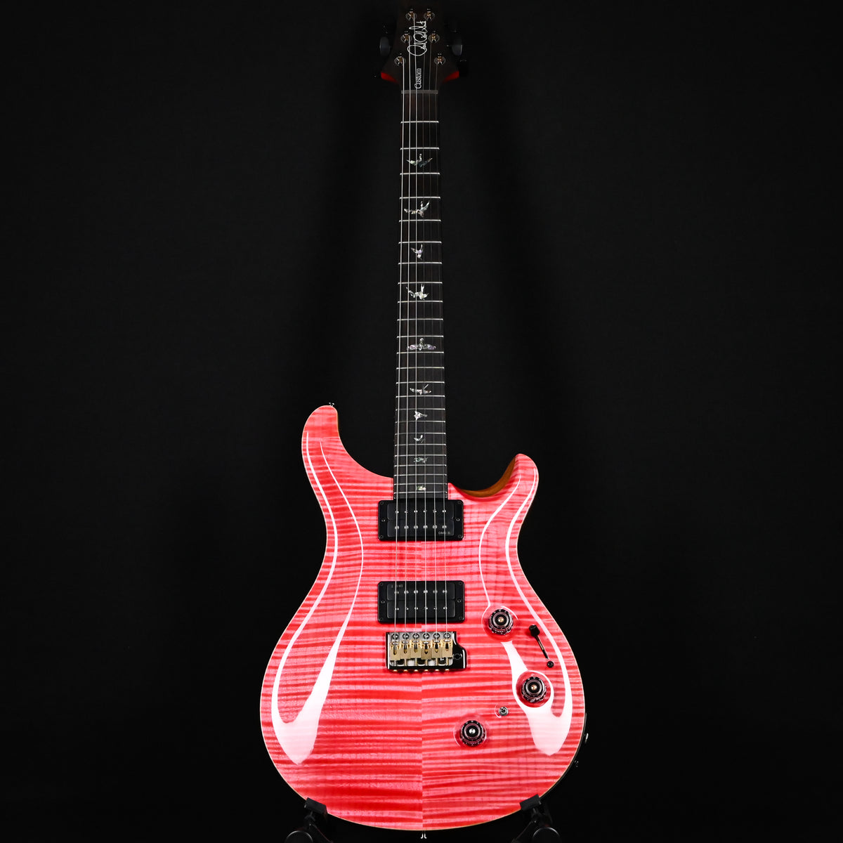 PRS Custom 24 Piezo Wood Library w/ 10-Top & Brazilian Rosewood- Bonnie Pink (Natural Back) 2026 (0434579)