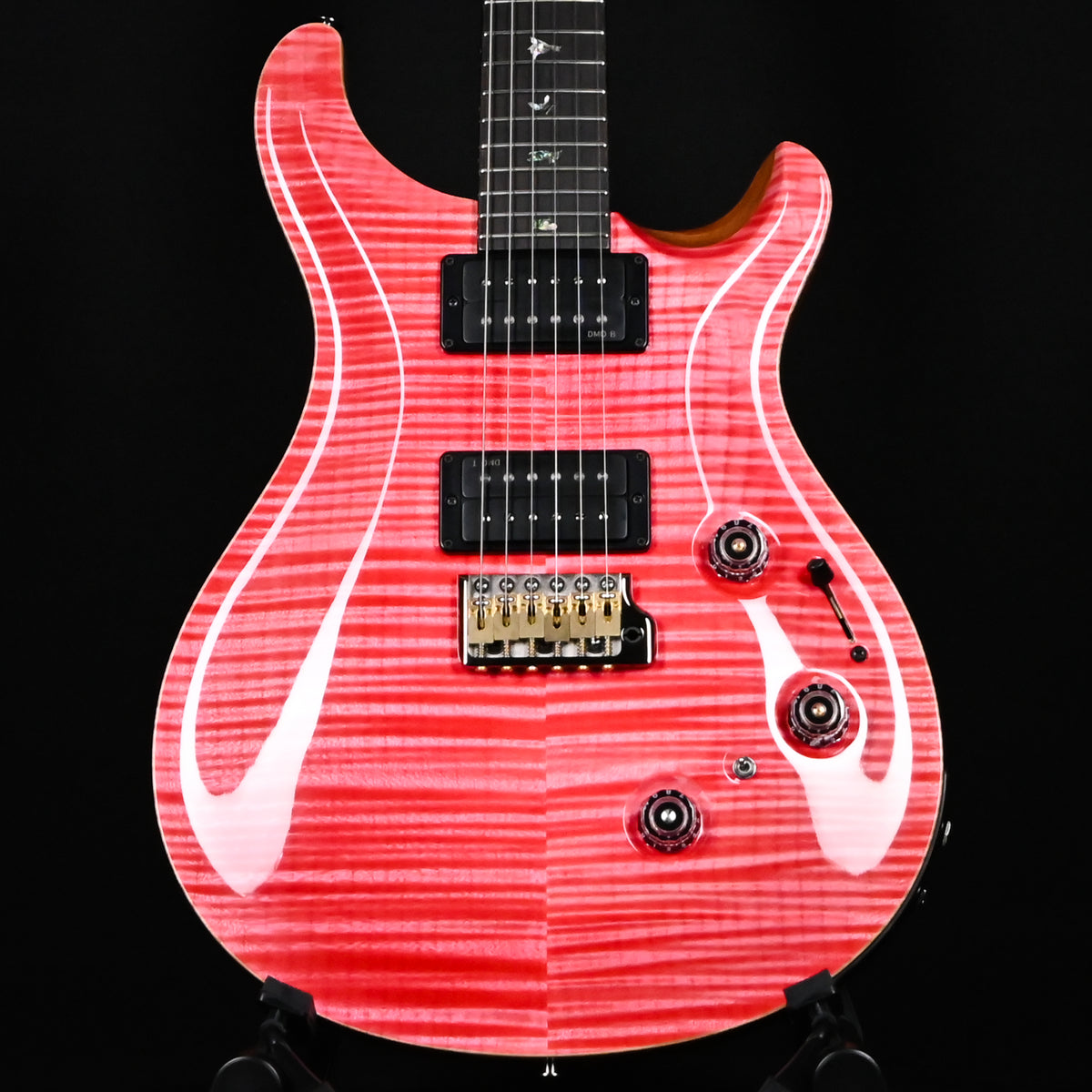 PRS Custom 24 Piezo Wood Library w/ 10-Top & Brazilian Rosewood- Bonnie Pink (Natural Back) 2026 (0434579)