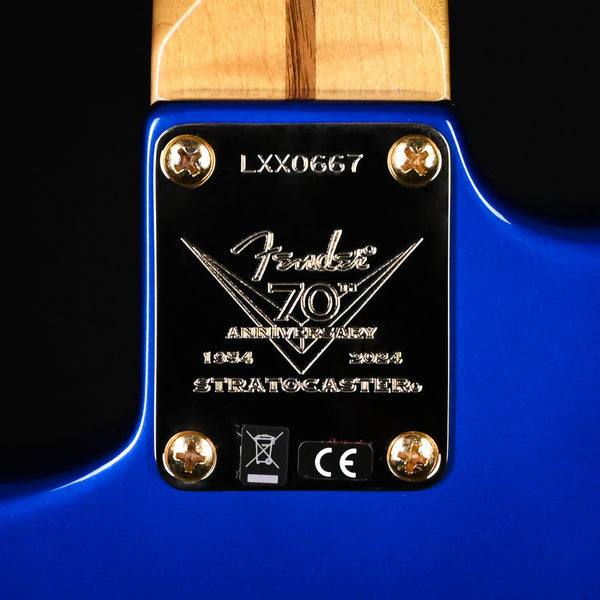 Fender Custom Shop Limited Edition 70th Anniversary Stratocaster w/ Gold Hardware NOS- Aged Bright Saphire Metallic 2025 (LXX0667)