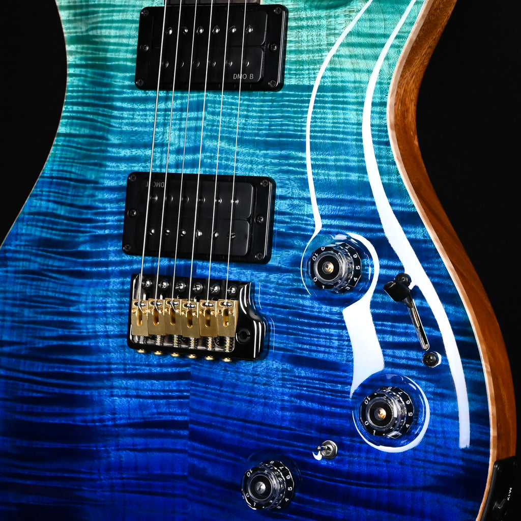 PRS Custom 24 Piezo Wood Library w/ 10-Top & Brazilian Rosewood- Blue Fade (Natural Back) 2026 (0434576)