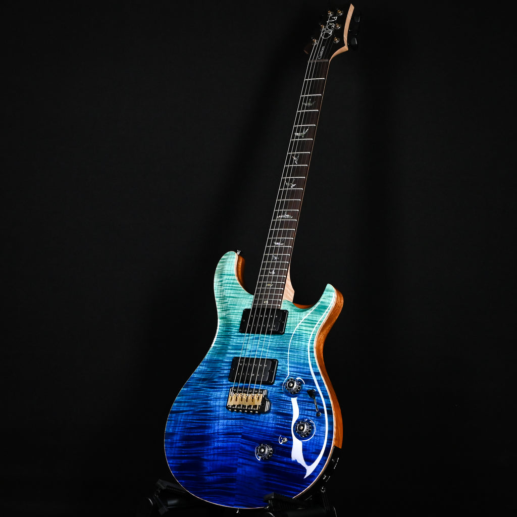 PRS Custom 24 Piezo Wood Library w/ 10-Top & Brazilian Rosewood- Blue Fade (Natural Back) 2026 (0434576)