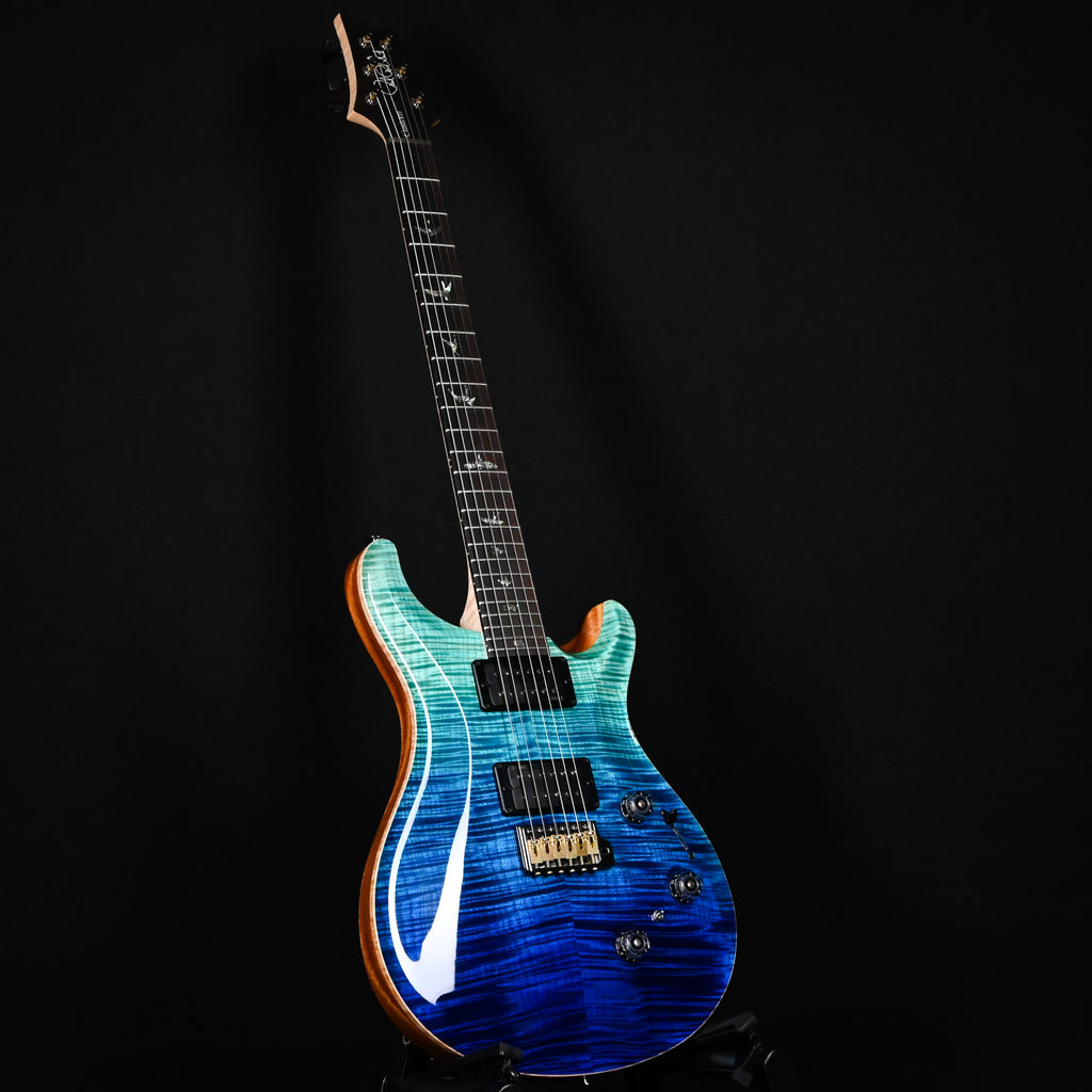 PRS Custom 24 Piezo Wood Library w/ 10-Top & Brazilian Rosewood- Blue Fade (Natural Back) 2026 (0434576)