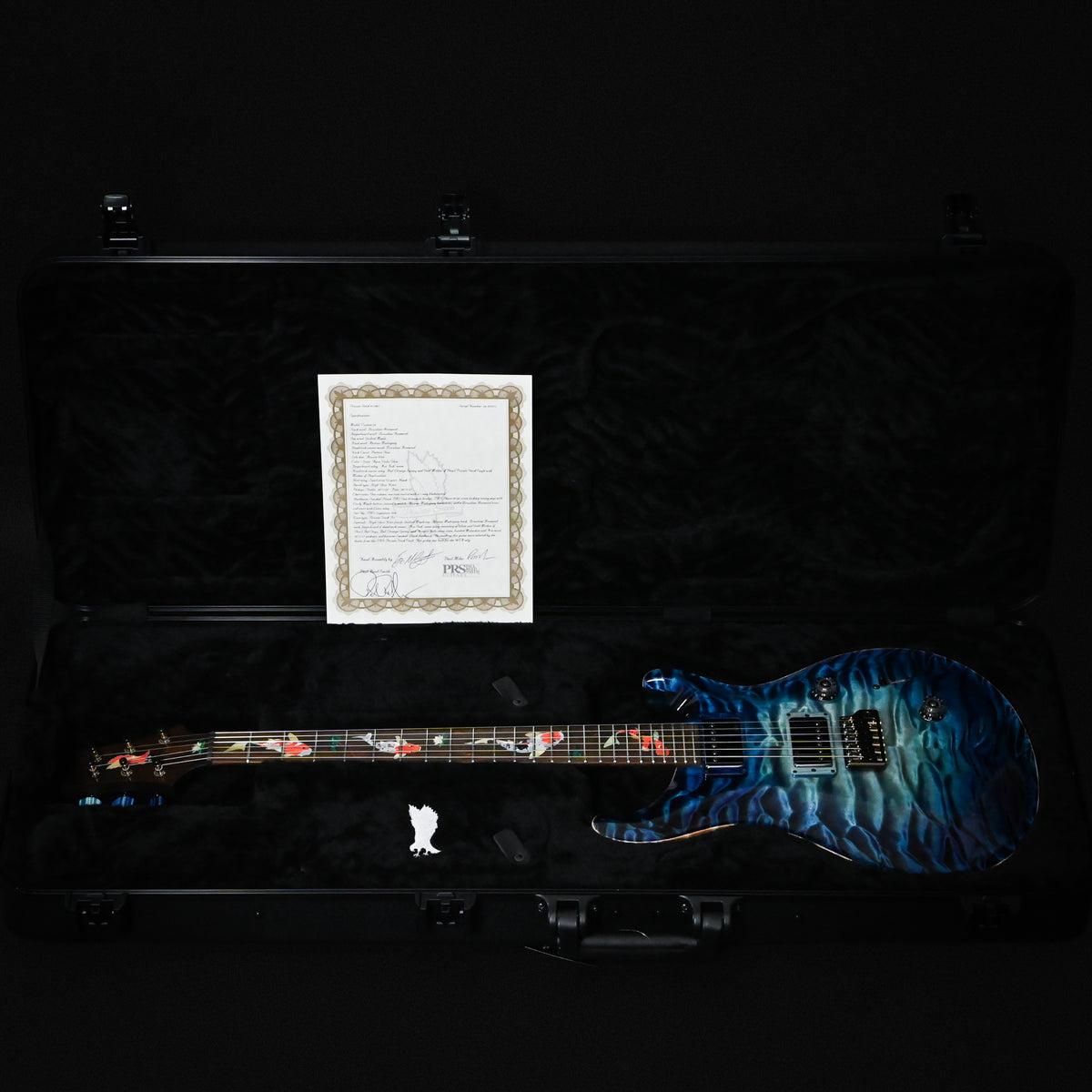 PRS Private Stock #12465 Custom 24 w/ Brazilian Rosewood Neck & ‘Koi Fish’ Scene Inlays- Aqua Violet Glow 2026 (043311)