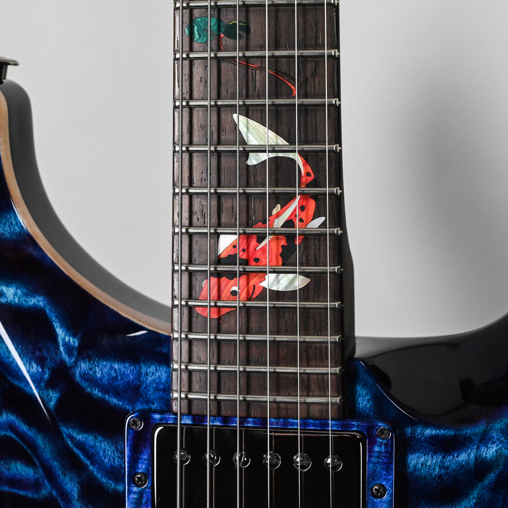 PRS Private Stock #12465 Custom 24 w/ Brazilian Rosewood Neck & ‘Koi Fish’ Scene Inlays- Aqua Violet Glow 2026 (043311)
