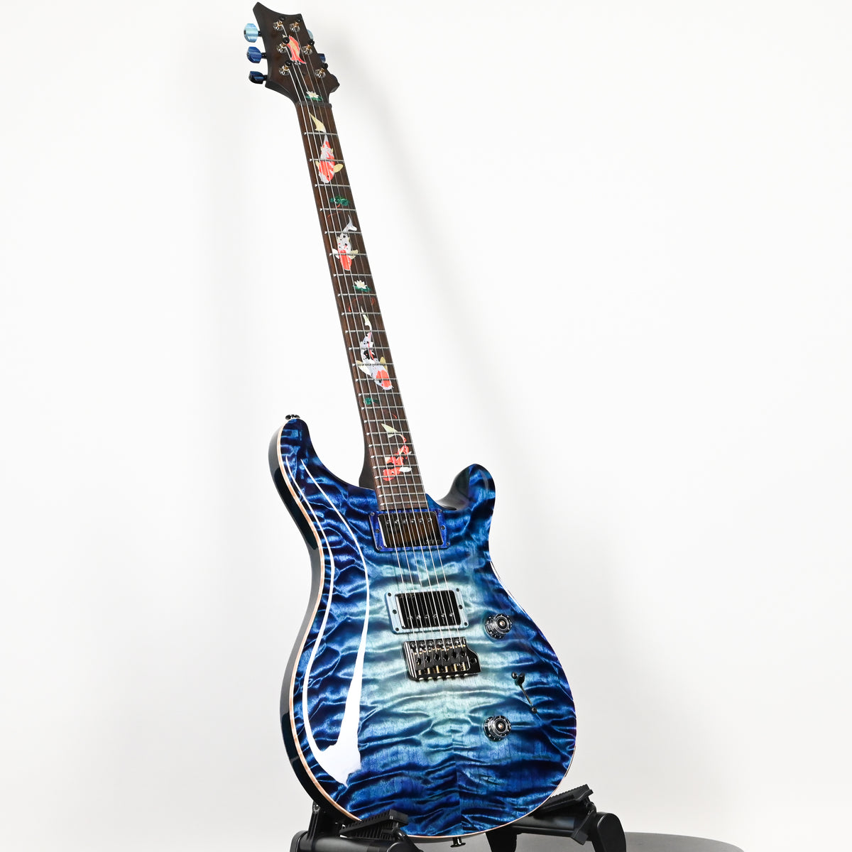 PRS Private Stock #12465 Custom 24 w/ Brazilian Rosewood Neck & ‘Koi Fish’ Scene Inlays- Aqua Violet Glow 2026 (043311)