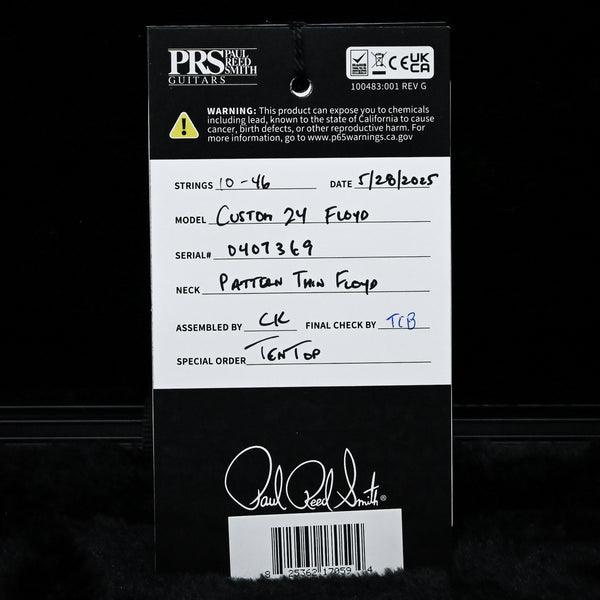 PRS Custom 24 Floyd w/ 10-Top- Black Gold Wraparound 2025 (0407369)